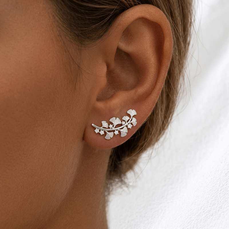Women's Ginkgo Leaf Design Full-Earring Style Earrings